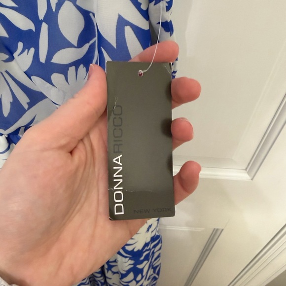 NWT Donna Ricco Floral Sleeveless Tiered Chiffon Maxi Dress - Picture 9 of 10